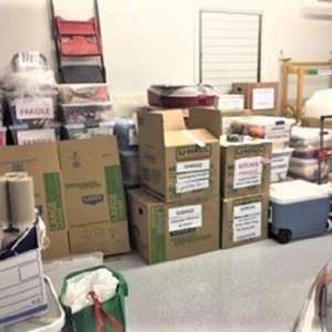 Garage: Moving Boxes & Stackable Bins-All inventoried