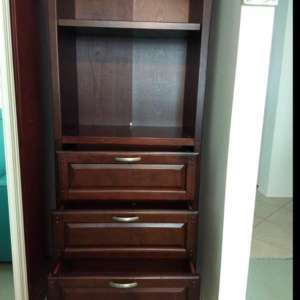 After-Small Space: Office/Guest Room: Armoire other side of closet for Guests/or Office Supplies